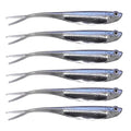 QualyQualy Soft Swimbait Fishing Lures 5PCS 6PCS Jerk Shad Minnow Drop Shot Lure Bass Bait Shad Lure Soft Jerkbait for Bass Trout Pike Walleye Crappie 2.95'' 3.93'' 4.72'' - color: A-1#, size: 4.72" - 5Pcs