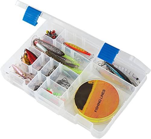 Medium Plastic Fishing Tackle Box Storage Organizer Box 3600 with Adjustable dividers Tackle Tray Parts Crafts Case 4 Pack
