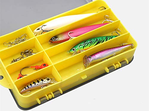 Toasis Two Sided Plastic Box Fishing Lure Storage Container Organizer Small Fishing Tackle Box - color: Mixed B-2pcs