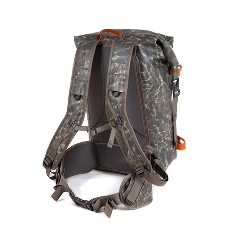 fishpond Wind River Roll-Top Waterproof Fishing Backpack For Tackle and Travel | Rolltop Backpack - Eco Shadowcast Camo - color: Eco Shadowcast Camo