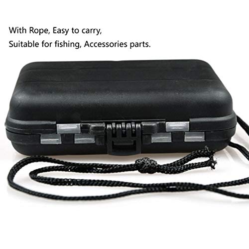 4-PACK Plastic Fishing Lure Tackle Box Bait Storage Squid Organizer Jig Hooks Accessories Case 11 Dividers Compartments with Rope
