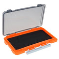 Fishing Tackle Box Slit Foam Case, Super Slim Fishing Lures Jig Box Hooks Spinners Spoons Storage Tackle Tray, (6.8 * 3.8 * 0.8inch) (Orange) - color: Orange