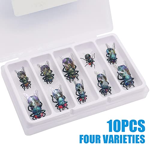 YZD Realistic Fly Fishing Dry Wet Nymph Trout Flies Topwater Lures for Freshwater Saltwater High Simulation Hand Tie Lure Kits - color: 21-A-01