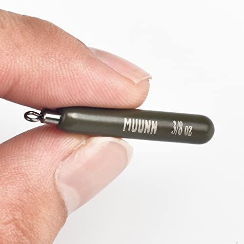 10 Pack Tungsten Skinny Drop Shot Weights, Pencil Sinkers with Round Eye for Free Rig & Finesse Bass Fishing, Drop Shot Rig Weights - color: Green Pumpkin, size: 1/2oz - 3 Pack
