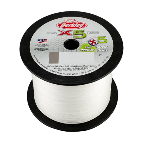 Berkley x5 Braid Fishing Line - color: Crystal, size: 328yd, style: 30lb