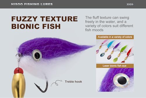 Pike Musky Walleye Fishing Lure Spinnerbait with Feathered Hooks Rooster Tail Fishing Lures Spoon Lures Baits with Tackle Box - color: Style B-Green