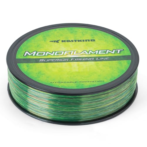 KastKing World's Premium Monofilament Fishing Line - Paralleled Roll Track - Strong and Abrasion Resistant Mono Line - Superior Nylon Material Fishing Line - 2015 ICAST Award Winning Manufacturer - color: A:Green Camo, size: 300Yds/10LB