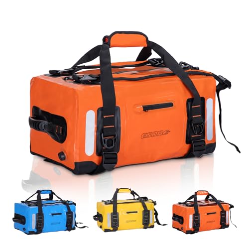 ESONE Dry Bags Waterproof Backpack for Men/Women Dry Bags for Kayaking Waterproof Backpack for Travel Dry Bag Backpack Waterproof Duffel Bag Applicable Boating Camping Paddle Board Surfing（40L） - color: Orange, size: 40L