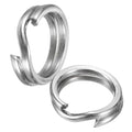 Split Rings Fishing [] - Stainless Steel Flattened Terminal Tackle Connector Lure Snap Split Ring Use for Freshwater Saltwater Loop - [] Tackle Hook Line Connector - size: 2# 14kg