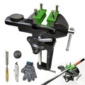 Golf Club Regripping Kit, Optional Professional or Basic Golf Grip Replacement Tools, 2-In-1 Bench Vise or Mini Table Vise, Fixed Rubber Clip, Hook Blade, Grip Tape Remover - size: 2-in-1 Professional Edition