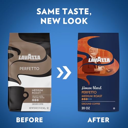 Lavazza House Blend Perfetto Ground Coffee 6 Bags of 20oz, Medium Roast, Full-bodied, Intensity 3/5, 100% Arabica, Ideal for Drip Brewers, (Pack of 6) - Package May Vary - size: 20 Ounce (Pack of 6)