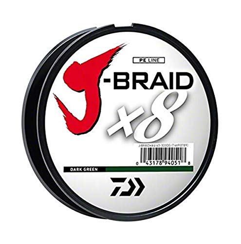 Daiwa J-Braid Grand 8 X 300 YDS Filler Spool - color: DARK GREEN, style: 300 Yards 8 Lb