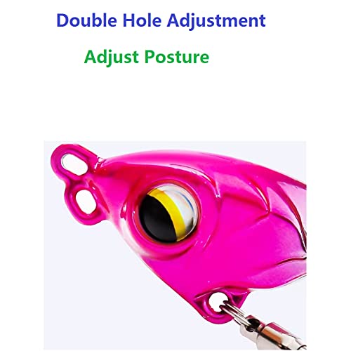 Fishing Lures Spoon VIB Tail Spinners Bait Metal Sinking Lures Fishing Jigs Blade Baits Bass Crankbait Fishing Spinner Blade for Bass Fishing Lure Kit with Tackle Box