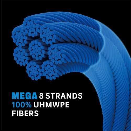 Braided Fishing Line, 8 Strands, Abrasion Resistant, No Stretch, Colored for Visibility, Saltwater/Freshwater - color: X8 Ocean Blue, size: 50LB (150 yards)