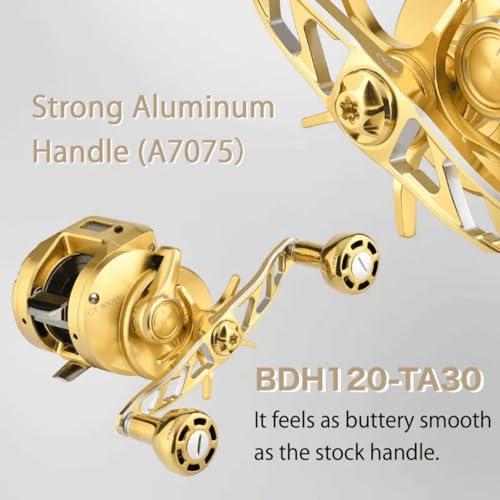 GOMEXUS Power Handle Compatible for Shimano SLX Curado Chronarch Metanium Baitcasting Reel Crank Rplacement Parts Saltwater Fishing