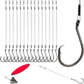 Dovesun 30PCS/20PCS Circle Hooks Fishing Pre-Rigged Catfish Rig for Saltwater Freshwater Catfish Hooks with Wire Leader 2/0 4/0 6/0 8/0 10/0 - color: F-10/0 Circle Hooks Kit-20PCS