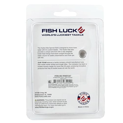 Luck E Strike Hydra-Vibe Spinner Bait with Custom Blades - color: Shell Cracker, size: 3/4 OZ