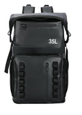 Greencity 100% Waterproof Roll-Top Dry Bag Backpack with Front Splash-Proof Pocket, Lightweight Floating Pack for Kayaking, Hiking & Travel,35L (Black) - color: Black