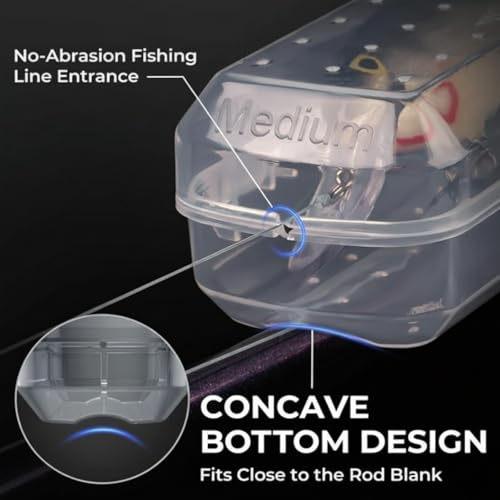LemonRoad 5 Pcs Fishing Hook Cover Fishing Lure Covers Set Lure Wrap with Vent Holes, 5 Sizes Rod Hook Protection Multiple Bait Storage Attachments for Freshwater Saltwater Gear