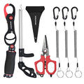 Swiss+Tech Fishing Tool Kit, Fish Gripper with Scale, Muti-Function Fishing Pliers, Braided Line Scissors, Fishing Gear with Safety Coiled Lanyard, Fishing Gifts for Anglers…