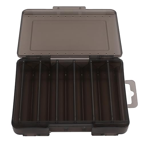 Fishing Tackle Box Double Sided Bait Storage Case Gray Waterproof Organizer for Fishing Gear Trips and Outdoor Use - color: Gray