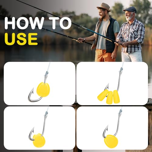 Syosisny 500pcs Floating Fishing Lures - Soft TPR Artificial Baits with Real Corn Scent, Yellow Elastic Fake Corn Baits for Carp, Catfish, and Versatile Freshwater & Saltwater Fishing