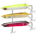 TRUSCEND Popobait Easy Catch Fishing Lures with BKK Hooks, Instant Startup, Longer Cast, Balanced Spray/Sound/Swim, Plopper Topwater Lures for Bass, Trout, Pike, Walleye, Freshwater Saltwater Fishing - color: C1-4",0.56oz