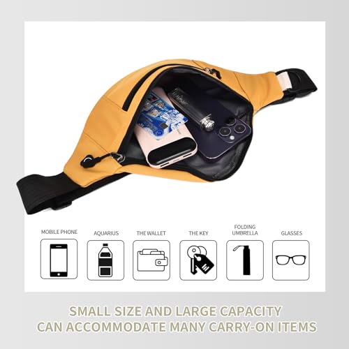 Crossbody Fanny Pack for Men&Women,Large Waist Bag & Hip Bum Bag with Adjustable Strap for Outdoors Workout Traveling Casual Running Hiking Cycling - color: Loop Cream White