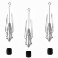 3Pcs Sputnik Sinkers Fishing Weights Sinkers Surf Casting Fishing Sinkers Lead Weights Sinkers Long Tail Fishing Weights Drop Shot Sinkers for Saltwater Catfish Beach Sand Ocean-1oz - size: 2oz