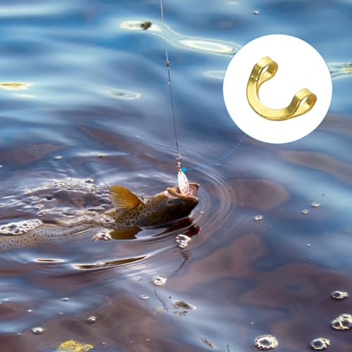 PATIKIL Fishing Spinner Clevis Easy Spin U-Shaped Brass Links for Lure Fishing Spoon Spinnerbait Inline Parts Accessory - color: Gold Tone