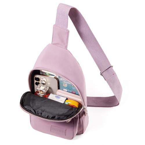 Banelu Small Sling Backpack Crossbody Bags for Women, Small Sling Bag Cross Body Bag Fanny Packs Crossbody Purses - Lilac - color: C Lilac