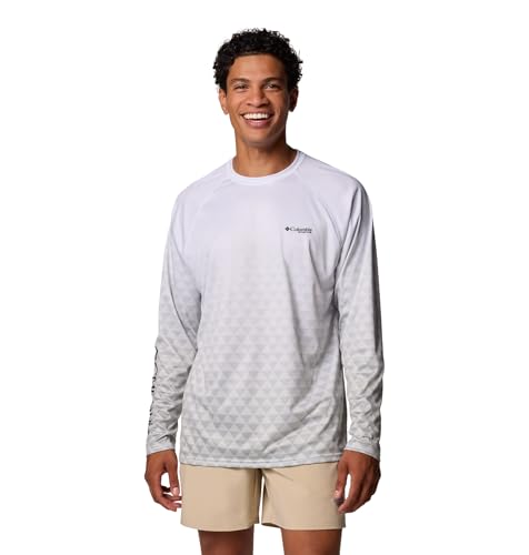 Columbia Men's Super Terminal Tackle PFG Super Fade II - color: White Triangle Fade/Shark Pfg Triangle, size: X-Large