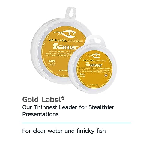 Seaguar Gold Label Fresh & Saltwater Fishing Leader Line, 100% Fluorocarbon - size: 12lb/50yds