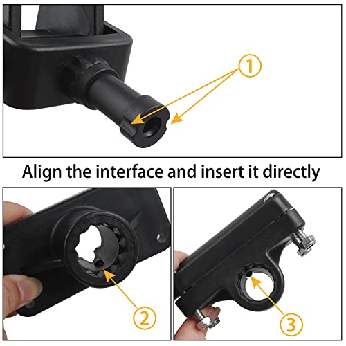 Fishing Rod Holder for Boat Adjustable 360° Rotation Hands-Free Fishing Pole Rod Racks No-Drill Rail Mount Rod Holders for Multi-Rod Setup Kayak, Pontoon, Boat Fishing - color: RH50 Multi-Positional Mounting 2pcs