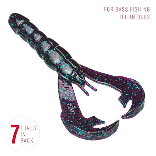 Strike King Rage Tail Craw - color: Junebug, size: 4 inch