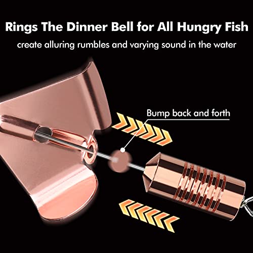 TRUSCEND Swim or Jig Fishing Spinner Baits for Freshwater and Saltwater, Rooster Tail Fishing Lures for Trout Bass Walleye Crappie Salmon Pike, Blade Bait with Copper Blade - color: C2-2.6"-0.17/0.32oz