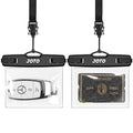 JOTO 2 Pack Waterproof Car Key FOB Case with Lanyard for Swimming Surfing, Small Waterproof Wallet Dry Bag for Money Credit ID Card Cash Coins -Black - color: Black