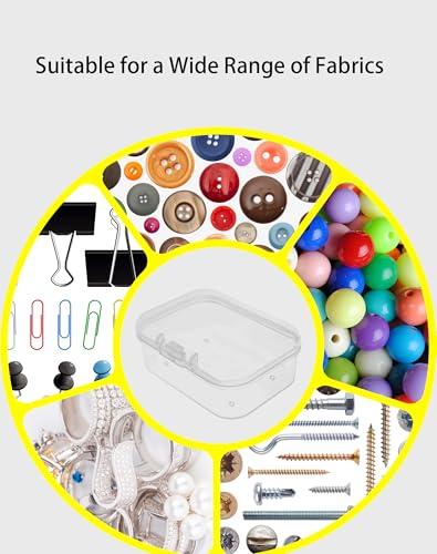 LJY 100 Pieces Rectangular Empty Mini Clear Plastic Organizer Storage Box Containers with Hinged Lids (2.2 x 1.6 x 0.8 inch, Transparent) - color: Transparent, size: 2.2 x 1.6 x 0.8 inch