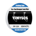 Pre-Tied Dropper Loop Rigs,Fishing Line Spool, Loops About 12 Inches Apart with 3.5 Inch Loop Size. Perfect for Saltwater & Freshwater Fishing ﻿ - size: 30LB