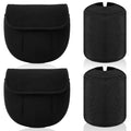 2 Pcs Black Spinning Reel Cover Fishing Reel Case Bag Gloves and 2 Pcs Black L Size Rubber Neoprene Protective Cover Soft Adjustable Case Pouch Sleeve Gloves Fits 2000-3000 Size