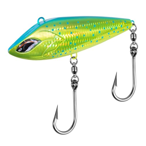 Alwonder High Speed Trolling Lures Up to 17 Knots Saltwater Fishing Lures Sinking Hard Baits 6-3/4”/7.5oz with Heavy-Duty 7/0 Hook Deep Diving Jerkbait Fishing Plug Offshore Lure for Marlin Tuna Wahoo - color: Dorado