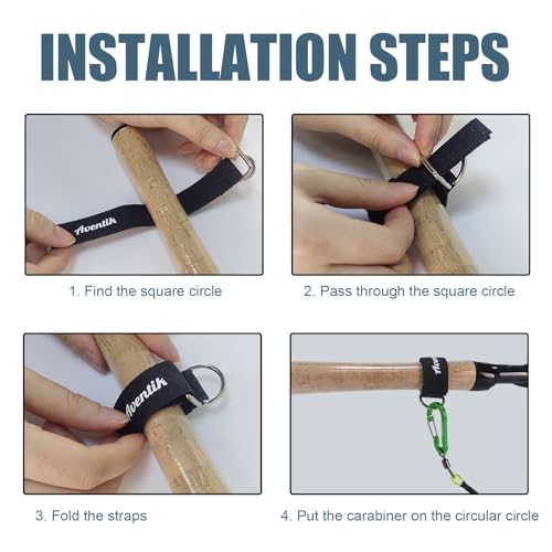 Aventik Fishing Rod Tie Belts Pole Straps Fit for Fishing Rod Leash Fishing Pole Tether Leash Fishing Pole Tether Fishing Rod Straps