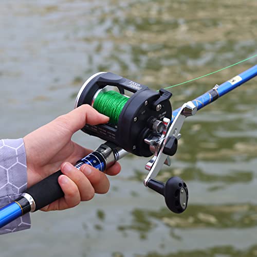 Sougayilang Trolling Reel, Level Wind Fishing Reel, Conventional Reel for Salmon and Catfish