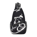 Enduro Motorcycle Racer Outdoor Crossbody Shoulder Bag For Unisex Young Adult Hiking Bicycling - color: 10