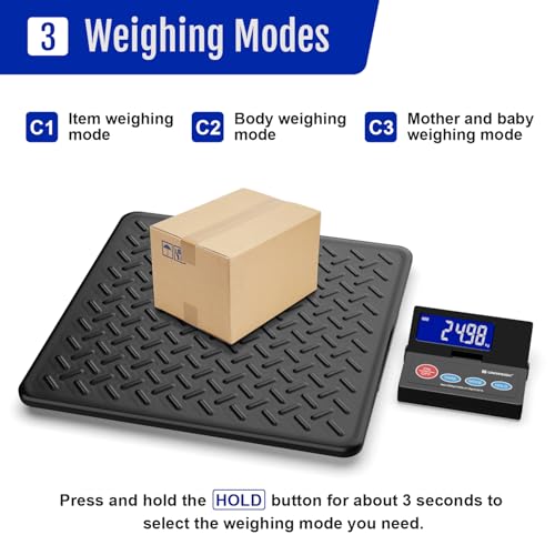 UNIWEIGH 440lb Postal Scale 10g Accuracy Digital Shipping Scale | Postage Scale with Alloy Steel Platform,USB-A/Battery Power,LCD/Tare/Hold/Auto-Off,Mail Scale for Small Business Packages - color: Black