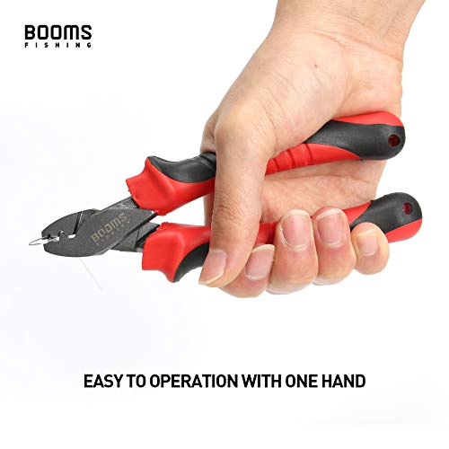 Booms Fishing CP2 Fishing Crimping Tool for Single-Barrel Sleeves, with 300pcs Sleeves - style: Red Crimping Pliers with 300pcs Sleeves