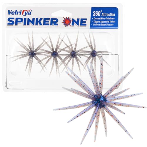 Tentacle Creature Lure, Japanese Style Soft Plastic Baits for Bass Fishing - for Drop Shot, Wacky Rig/Neko Rig and Finesse, Slow Sinking, Soft Bait by Velrifya - color: 05-Dying Gill, size: 2.7-INCH