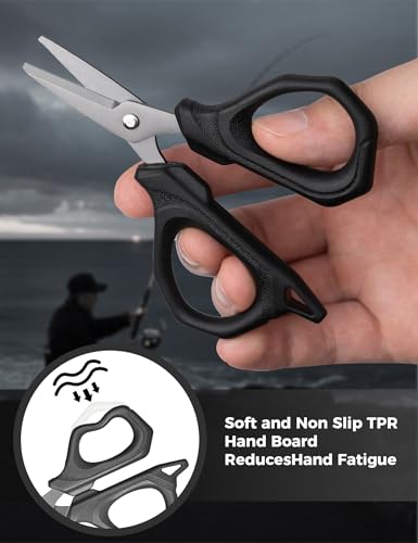 Fishing Tools Kit, Fishing Pliers,Fishing Scissors, Fishing Line Cutter for Braided Fishing Line,Fishing Gear with Lanyard - color: 6.5"Fishing Pliers Orange