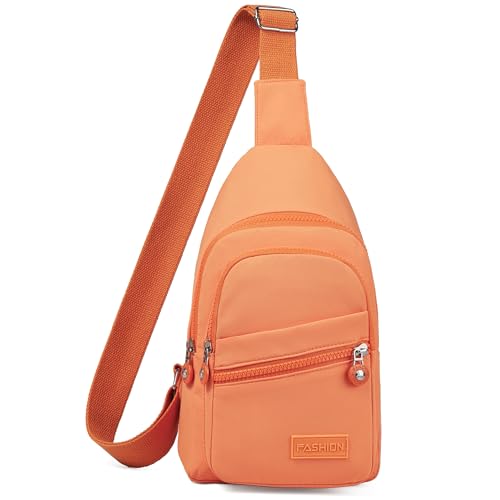 Banelu Small Sling Backpack Crossbody Bags for Women Men, Small Sling Bag Cross Body Bag Fanny Packs Crossbody Purses - Orange - color: F Orange