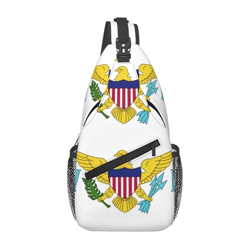 Flag Of Virgin Islands Outdoor Crossbody Shoulder Bag For Unisex Young Adult Hiking Bicycling - color: 7
